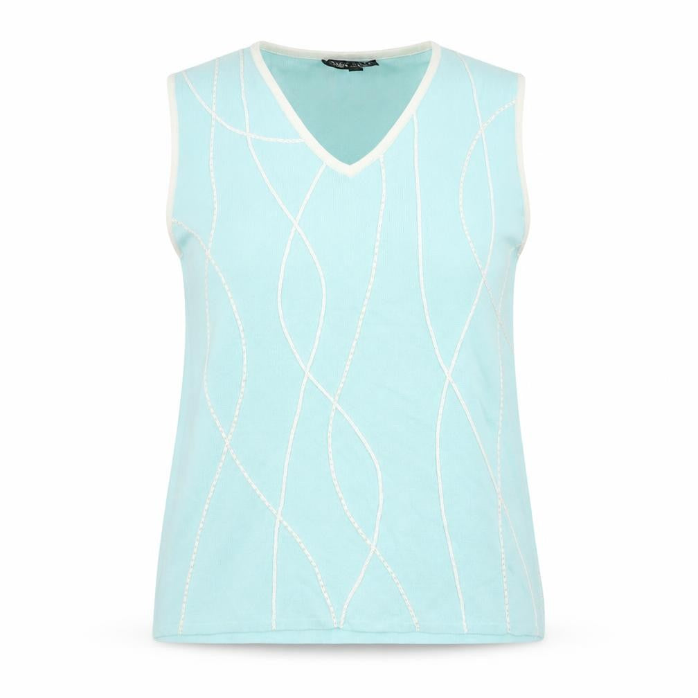 Womens UK Size L Casamia Blue Vest Jumper