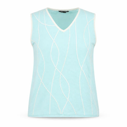 Womens UK Size L Casamia Blue Vest Jumper