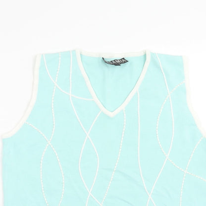 Womens UK Size L Casamia Blue Vest Jumper