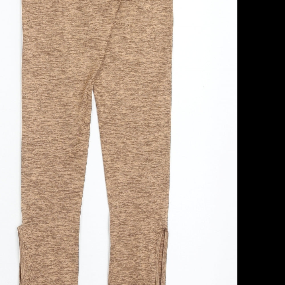 ASOS Womens Brown Polyester Compression Leggings Size 8 Regular Pullover