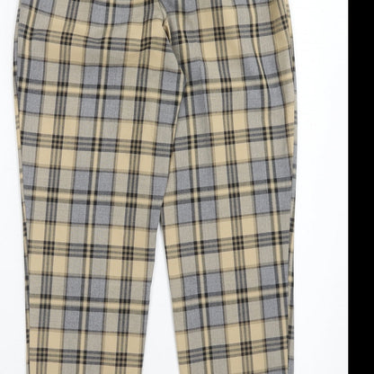 Primark Womens Multicoloured Geometric Polyester Trousers Size 8 Regular