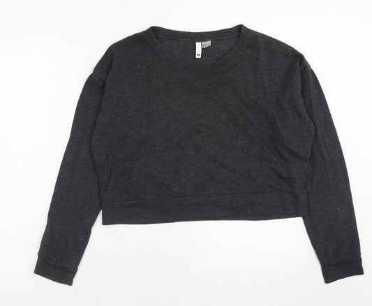 H&M Womens Grey Cotton Pullover Sweatshirt Size M Pullover