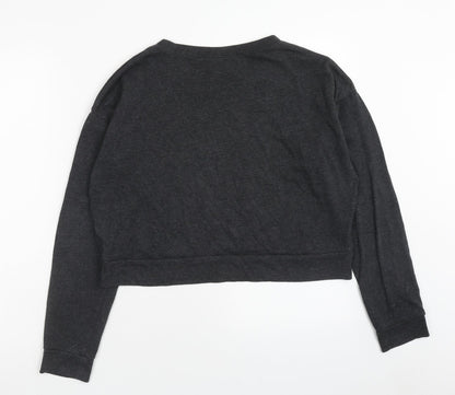 H&M Womens Grey Cotton Pullover Sweatshirt Size M Pullover