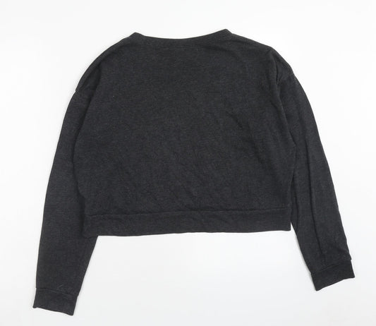 H&M Womens Grey Cotton Pullover Sweatshirt Size M Pullover