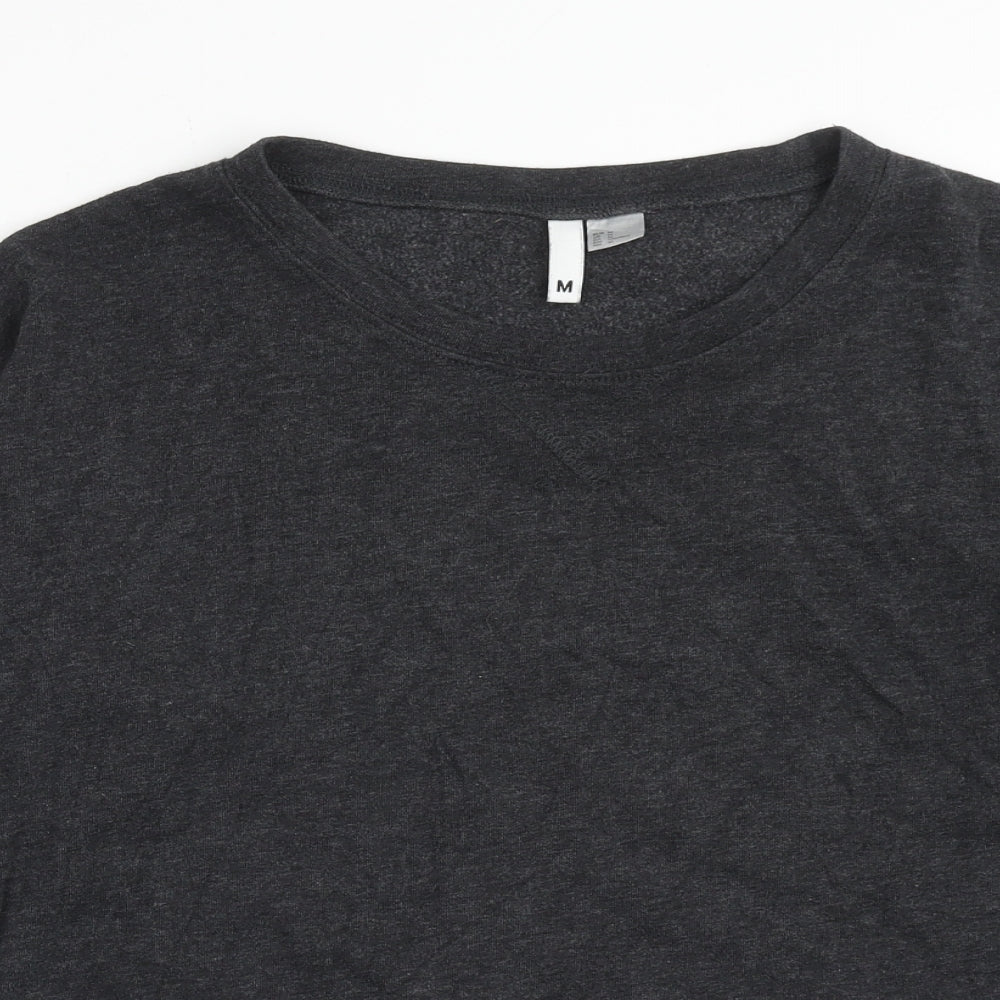 H&M Womens Grey Cotton Pullover Sweatshirt Size M Pullover