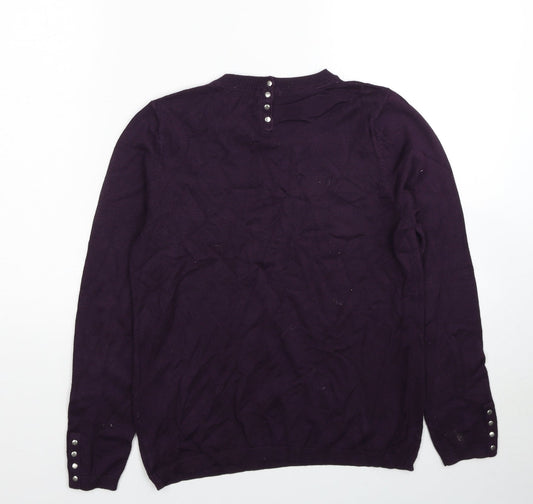 Womens UK Size 12 Debenhams Purple Pullover Jumper
