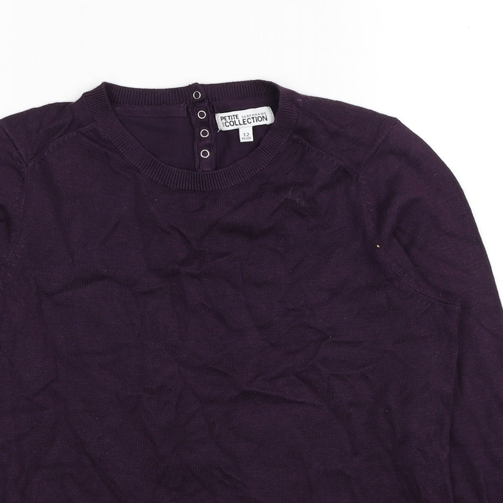 Womens UK Size 12 Debenhams Purple Pullover Jumper