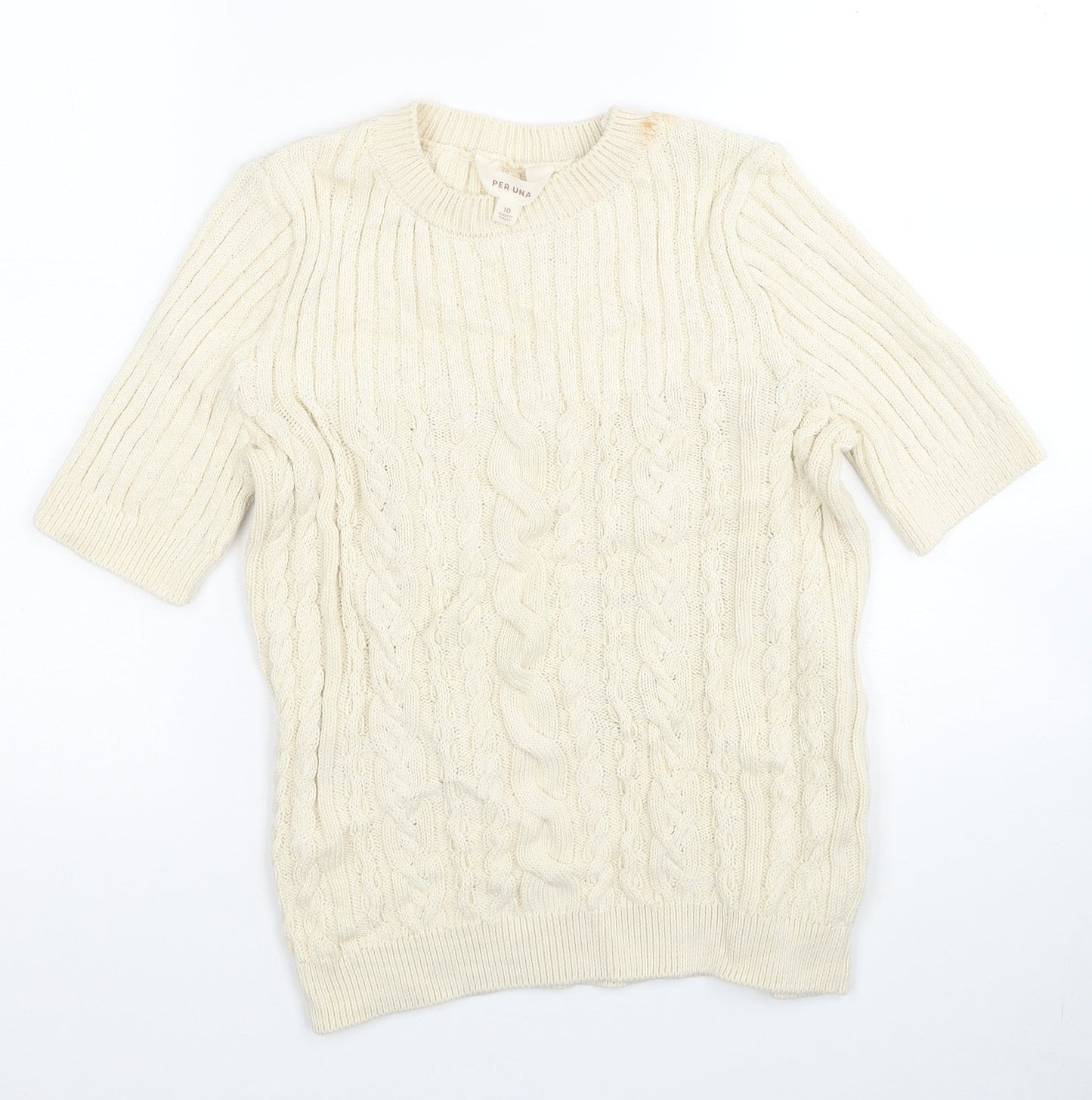 Womens UK Size 10 Per Una Ivory Pullover Jumper