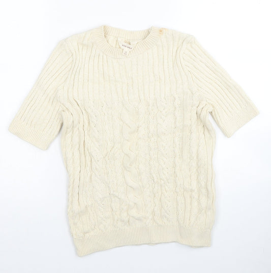 Womens UK Size 10 Per Una Ivory Pullover Jumper