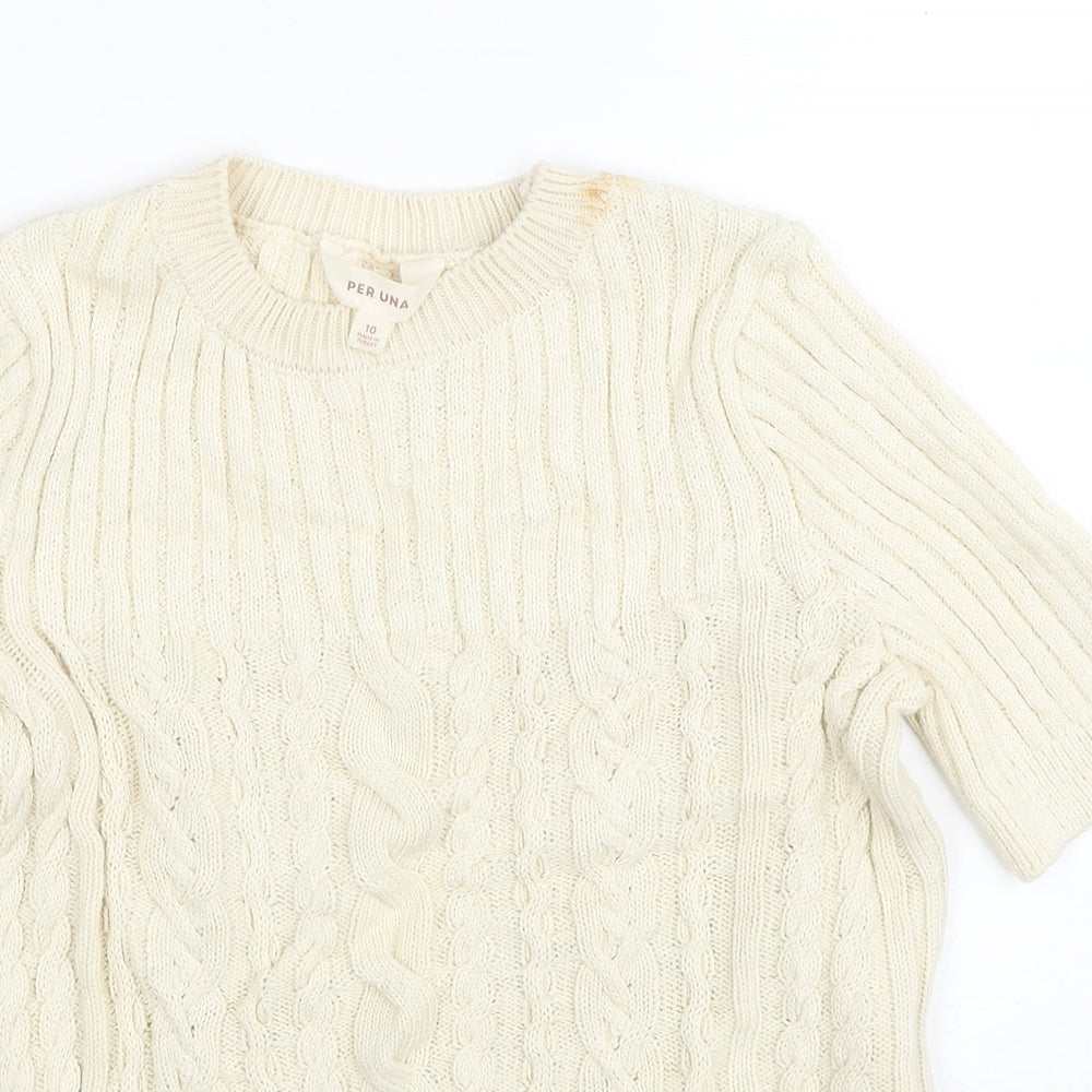 Womens UK Size 10 Per Una Ivory Pullover Jumper