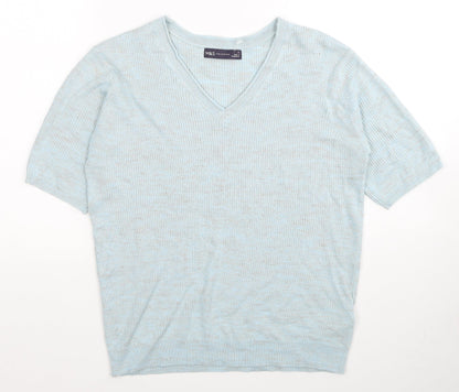 Womens UK Size S Marks and Spencer Blue Pullover Jumper