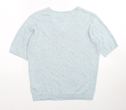 Womens UK Size S Marks and Spencer Blue Pullover Jumper