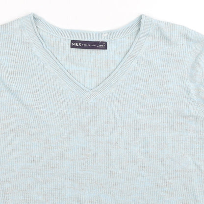 Womens UK Size S Marks and Spencer Blue Pullover Jumper