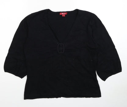 Womens UK Size 12 Monsoon Black Pullover Jumper