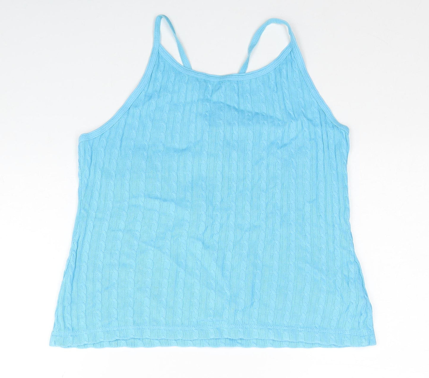 Womens UK Size L NEXT Blue Basic Tank