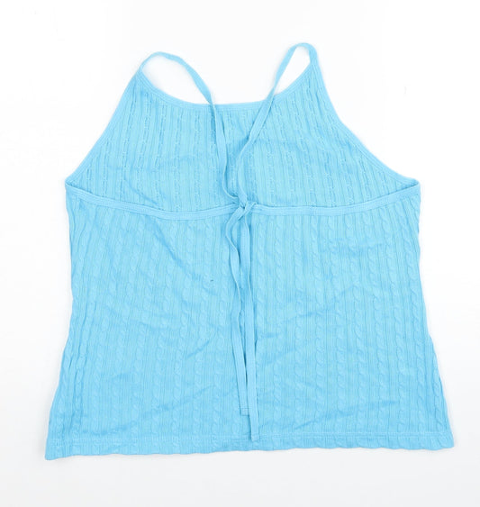 Womens UK Size L NEXT Blue Basic Tank