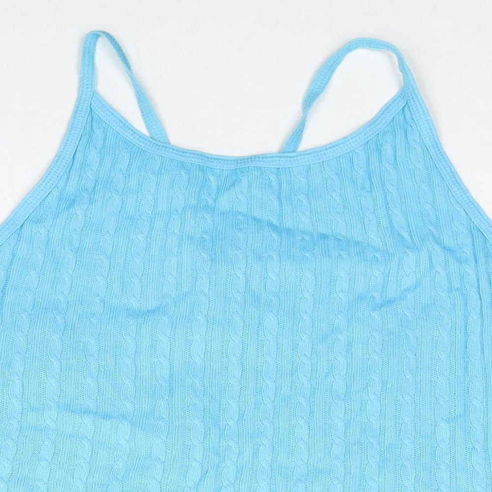 Womens UK Size L NEXT Blue Basic Tank