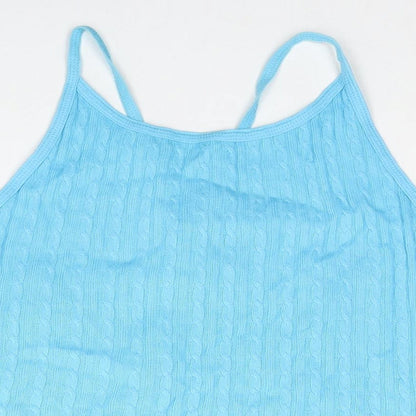 Womens UK Size L NEXT Blue Basic Tank