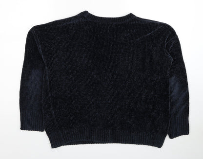 Primark Womens Blue Boat Neck Polyester Pullover Jumper Size 6 - Size 6/8