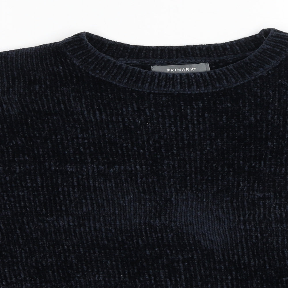Primark Womens Blue Boat Neck Polyester Pullover Jumper Size 6 - Size 6/8