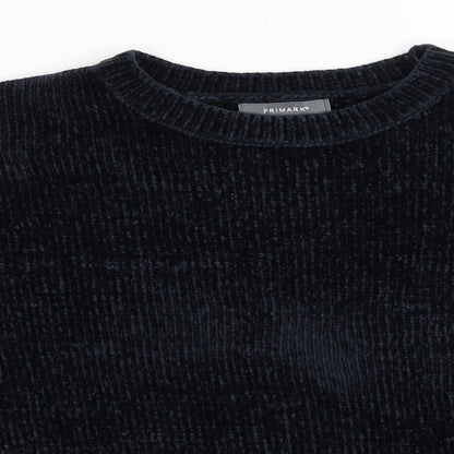 Primark Womens Blue Boat Neck Polyester Pullover Jumper Size 6 - Size 6/8