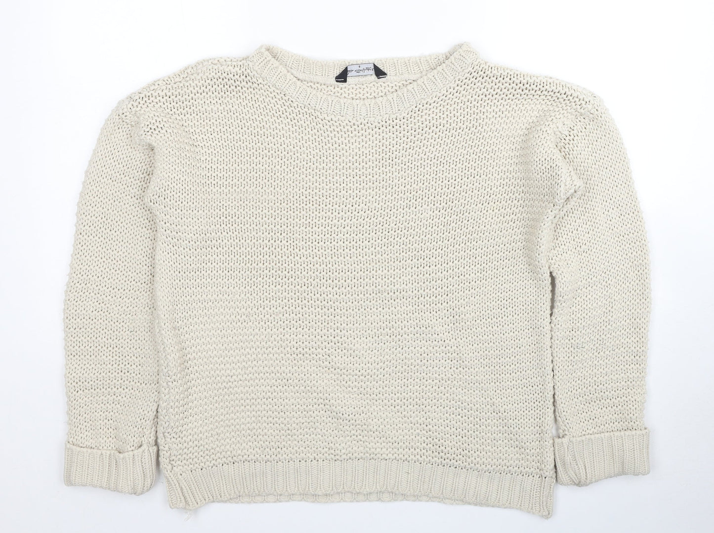 Womens UK Size 6 Miss Selfridge Beige Pullover Jumper