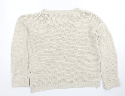 Womens UK Size 6 Miss Selfridge Beige Pullover Jumper