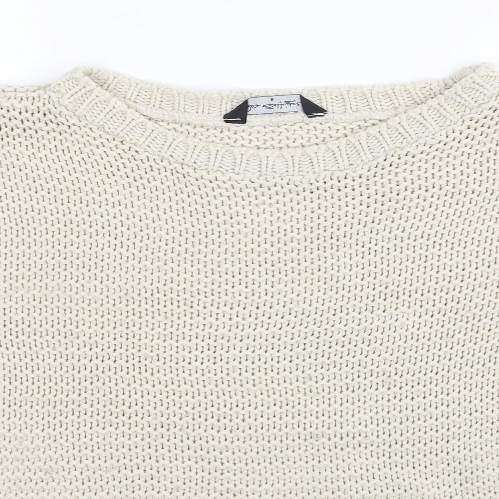 Womens UK Size 6 Miss Selfridge Beige Pullover Jumper