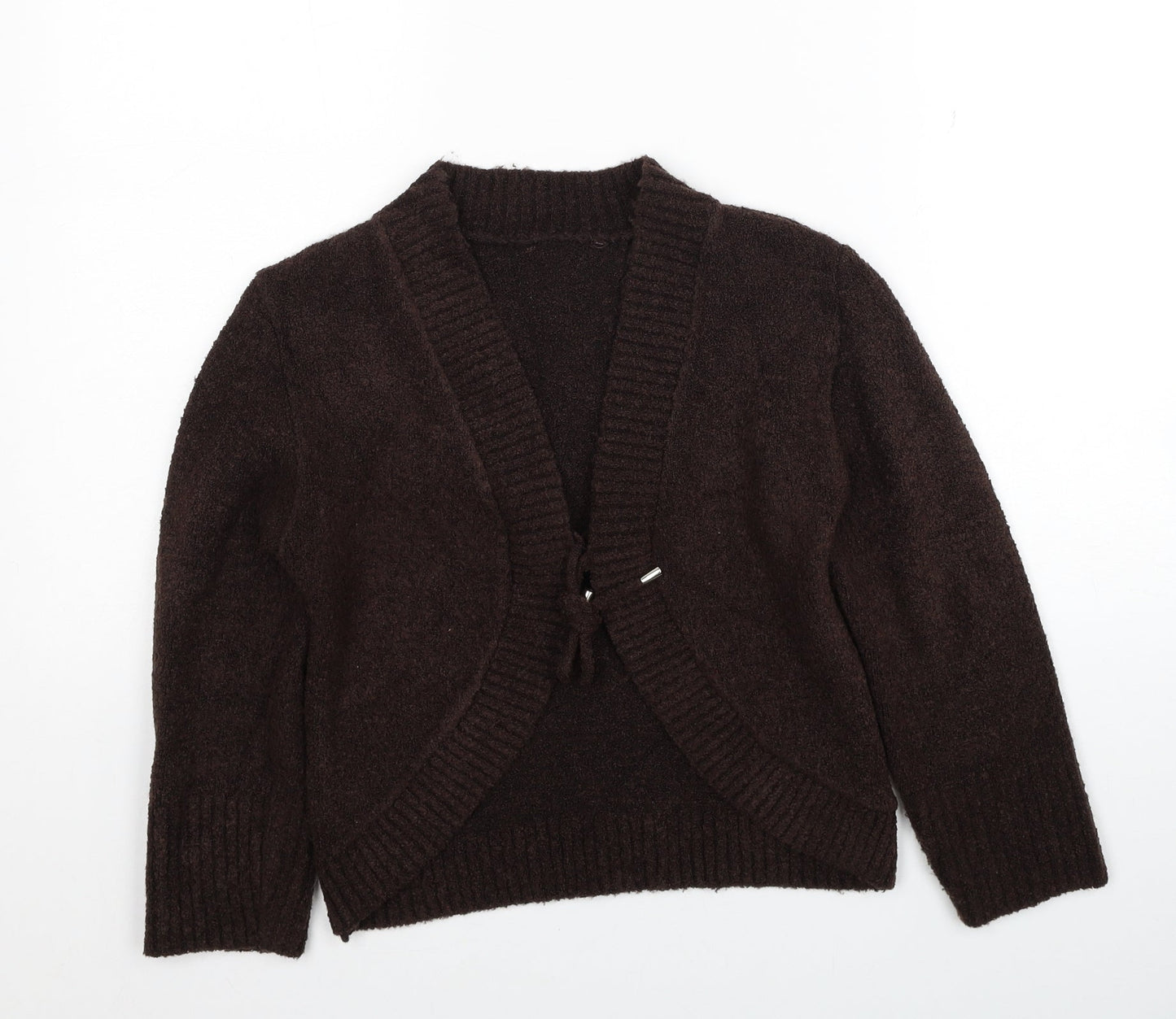 Womens UK Size M Preworn Brown Cardigan Jumper