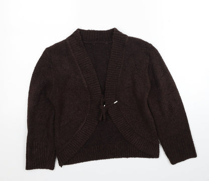 Womens UK Size M Preworn Brown Cardigan Jumper