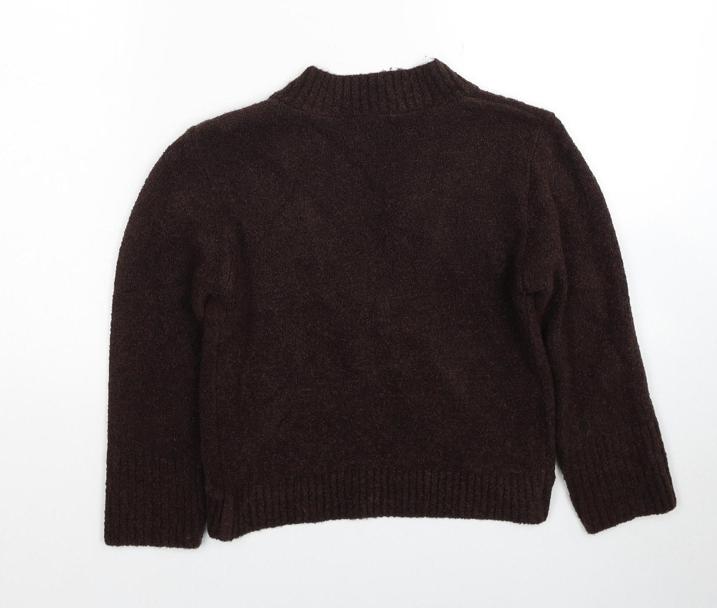 Womens UK Size M Preworn Brown Cardigan Jumper