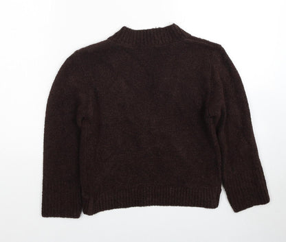 Womens UK Size M Preworn Brown Cardigan Jumper