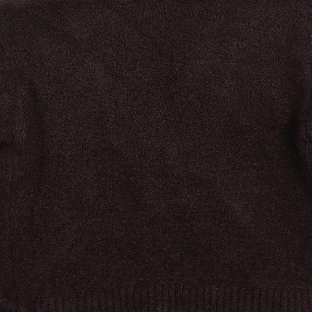 Womens UK Size M Preworn Brown Cardigan Jumper
