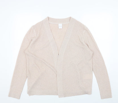 Madeline Womens Pink V-Neck Viscose Shrug Jumper One Size