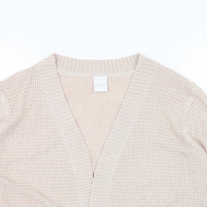 Madeline Womens Pink V-Neck Viscose Shrug Jumper One Size