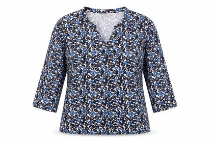 Womens UK Size M Isle Blue Basic T-Shirt