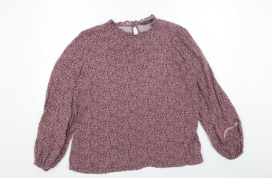 Womens UK Size 16 Marks and Spencer Red Basic Blouse