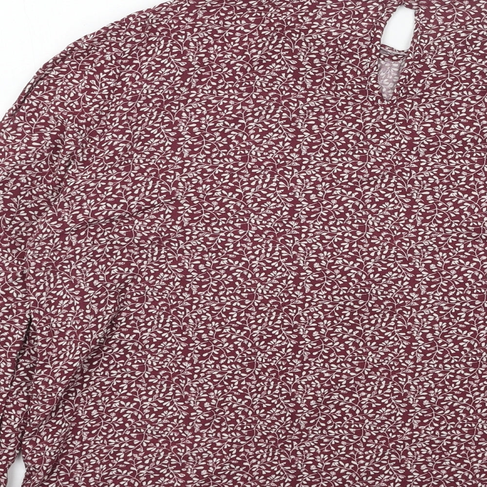 Womens UK Size 16 Marks and Spencer Red Basic Blouse