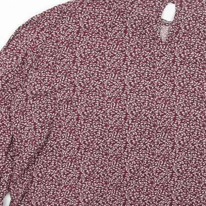 Womens UK Size 16 Marks and Spencer Red Basic Blouse