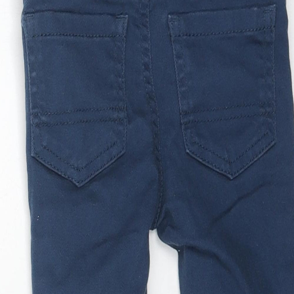 Primark Boys Blue Cotton Capri Jeans Size 9-12 Months Snap