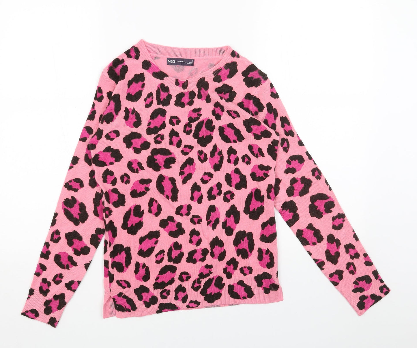 Womens UK Size 6 Marks and Spencer Pink Pullover Jumper