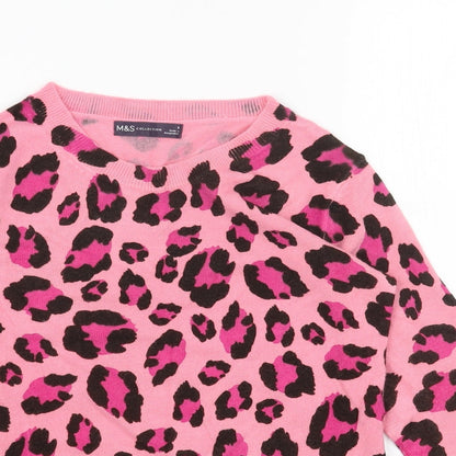 Womens UK Size 6 Marks and Spencer Pink Pullover Jumper
