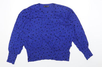 Womens UK Size XL Marks and Spencer Blue Pullover Jumper