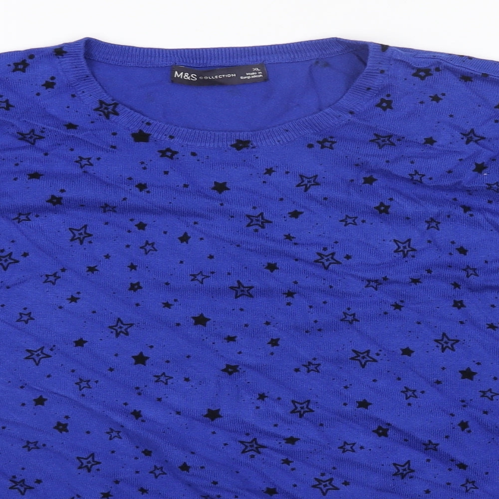 Womens UK Size XL Marks and Spencer Blue Pullover Jumper