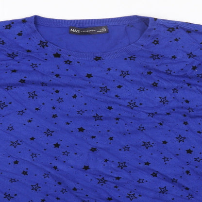 Womens UK Size XL Marks and Spencer Blue Pullover Jumper