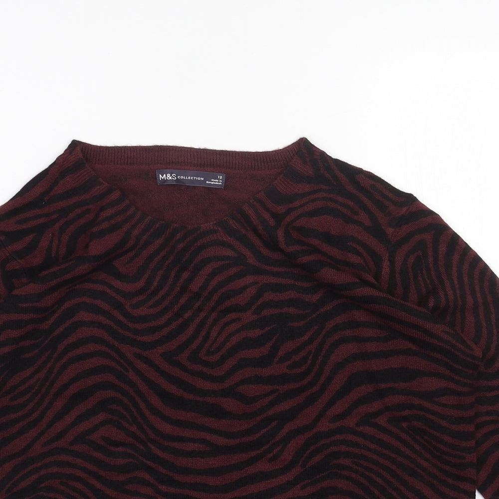 Womens UK Size 12 Marks and Spencer Purple Pullover Jumper