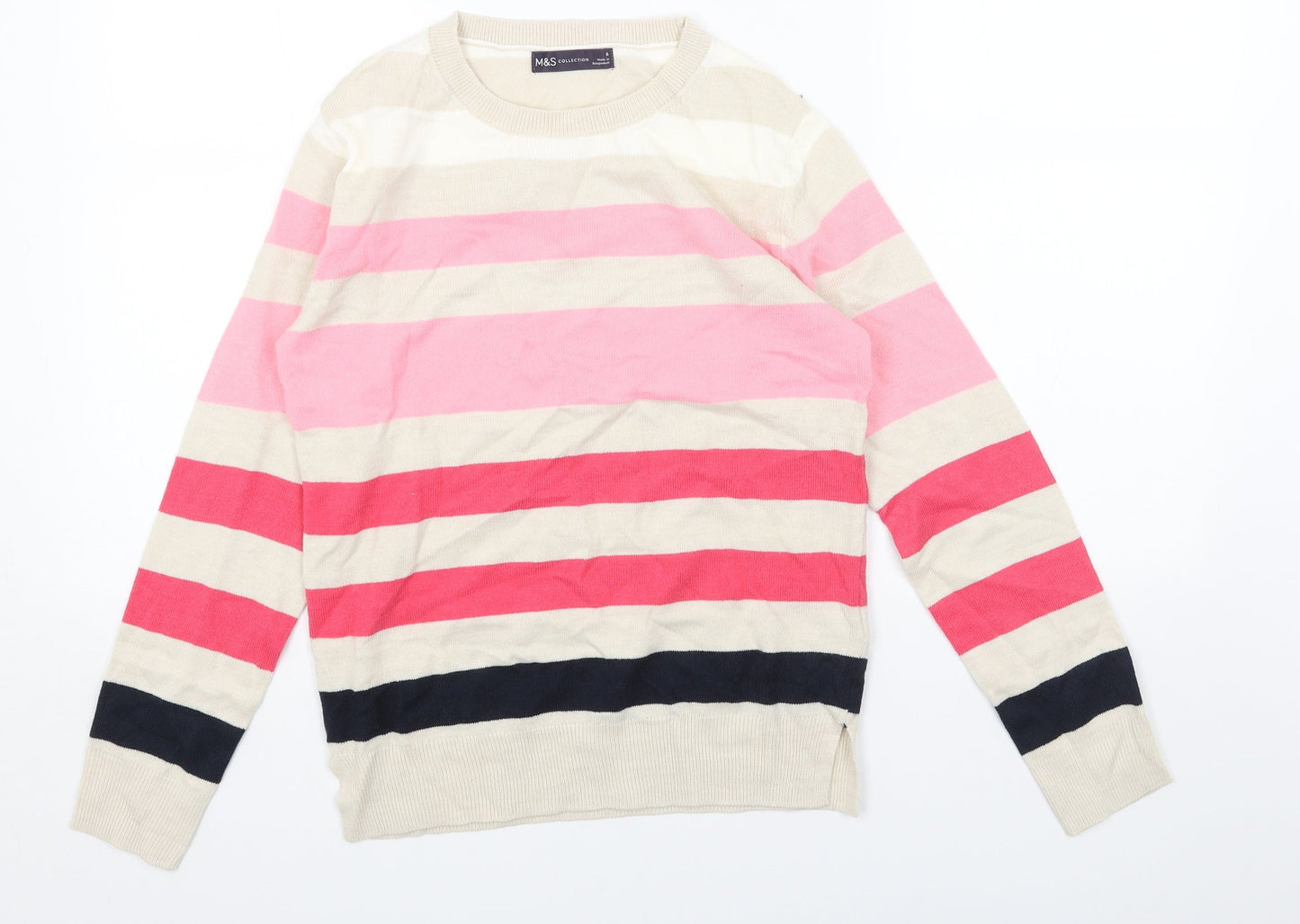Womens UK Size 6 Marks and Spencer Beige Pullover Jumper