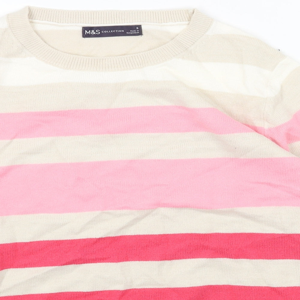 Womens UK Size 6 Marks and Spencer Beige Pullover Jumper