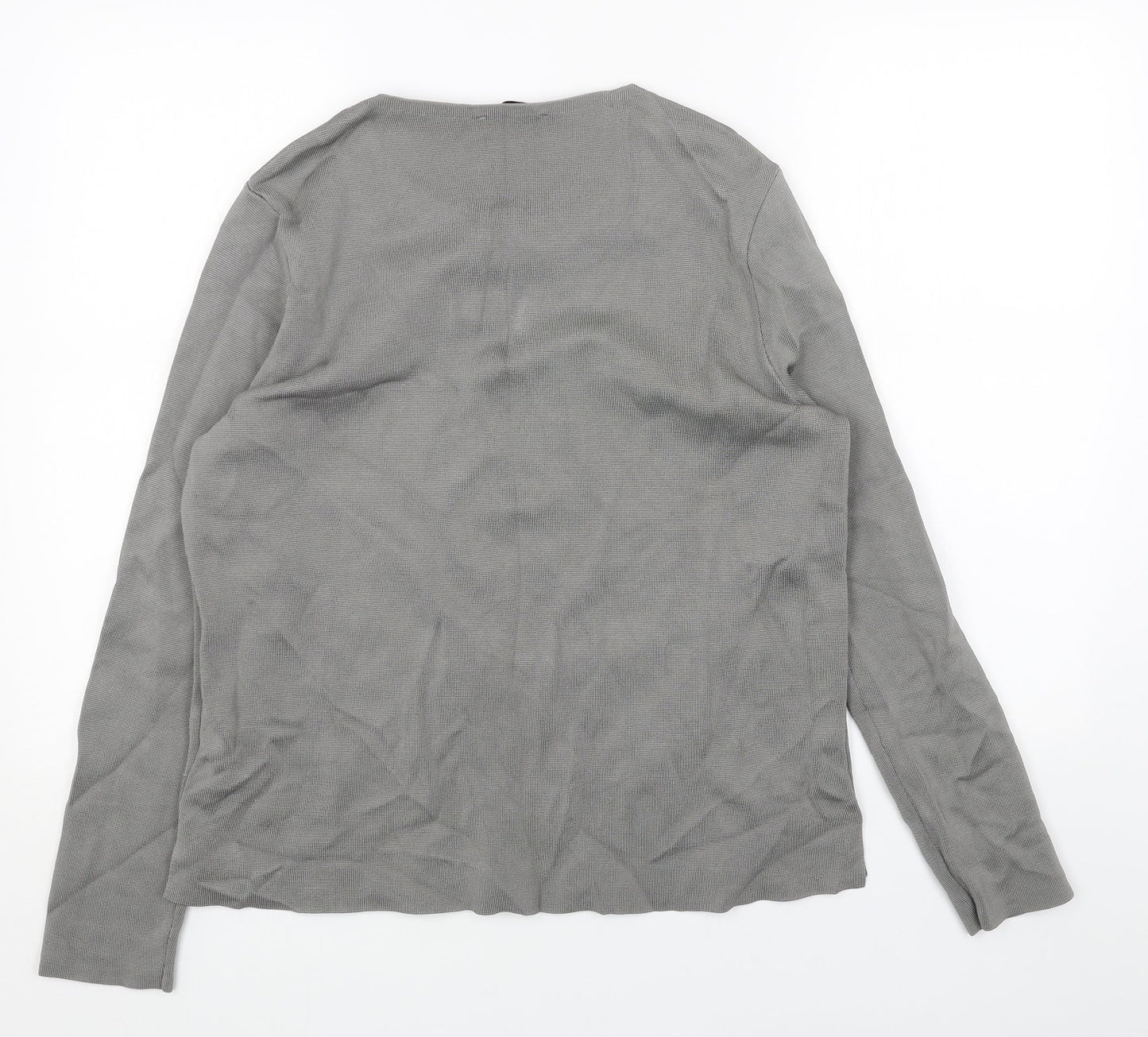 Womens UK Size 14 Per Una Grey Basic T-Shirt
