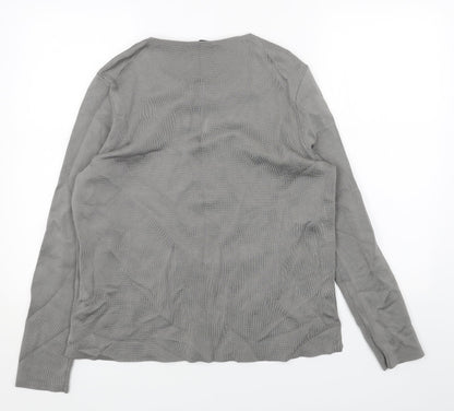 Womens UK Size 14 Per Una Grey Basic T-Shirt